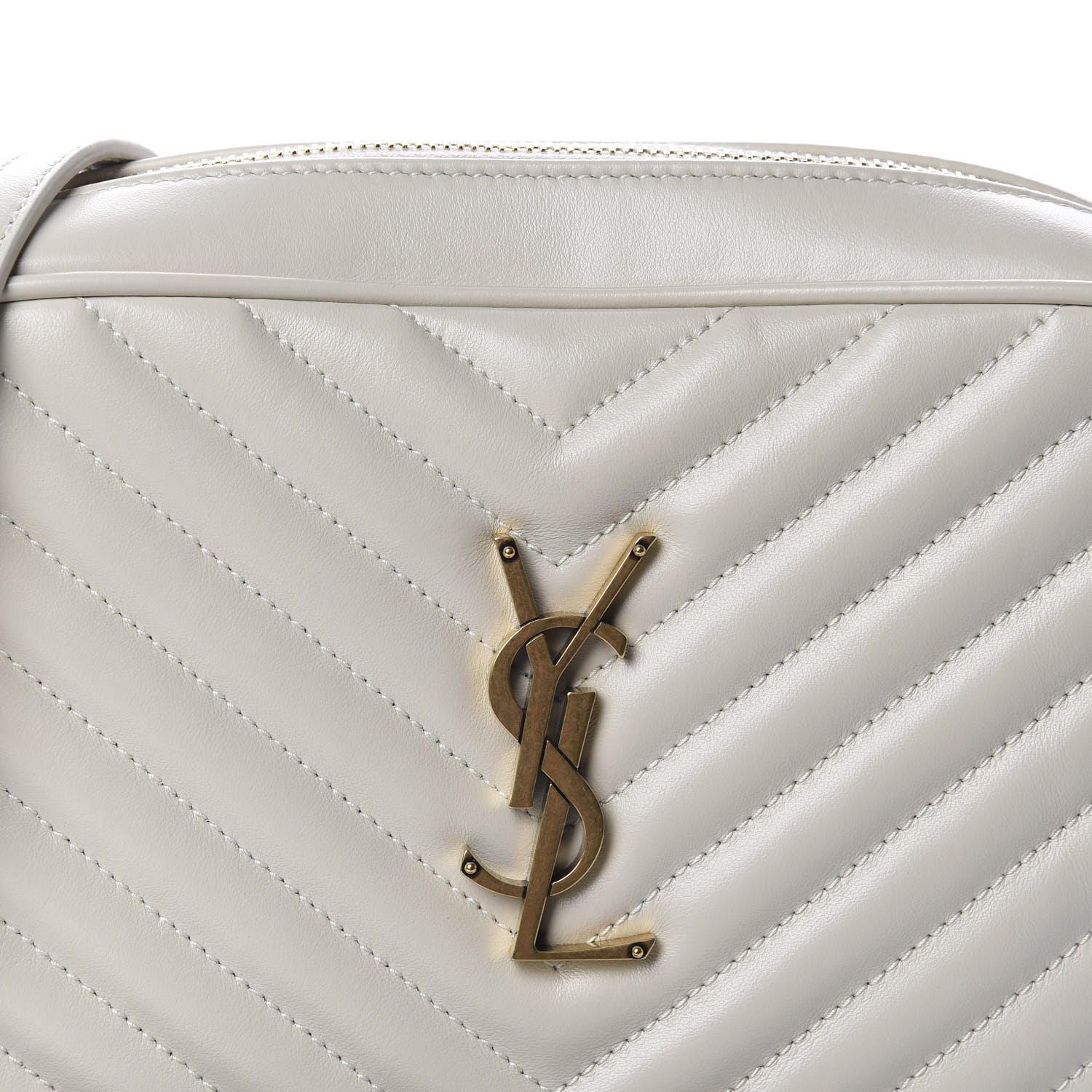 Saint Laurent Calfskin Matelasse Monogram Lou Camera Bag Crema Soft 11 of 11