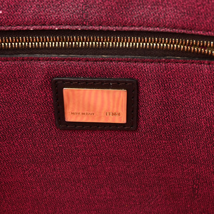 Fendi Zucca Spalmati Medium Roll Tote Tobacco Fuxia 6 of 9