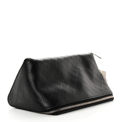 Bottega Veneta Calfskin Intarsio Toiletry Case Black 3 of 7