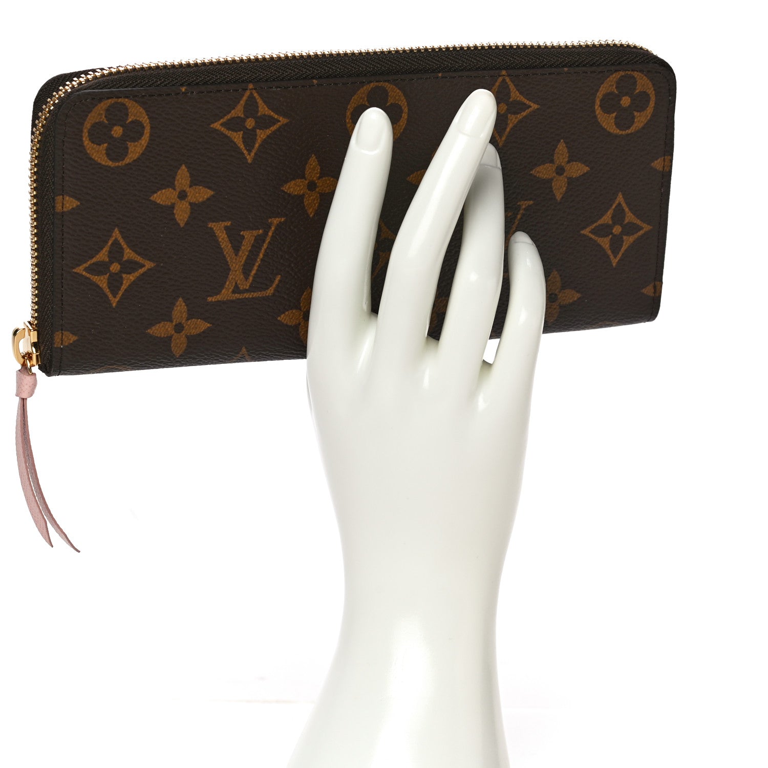 Louis Vuitton Monogram Clemence Wallet Rose Ballerine 2 of 9