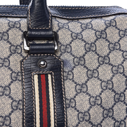 Gucci GG Supreme Monogram Web Large Carry On Duffle Bag Navy 12 of 12