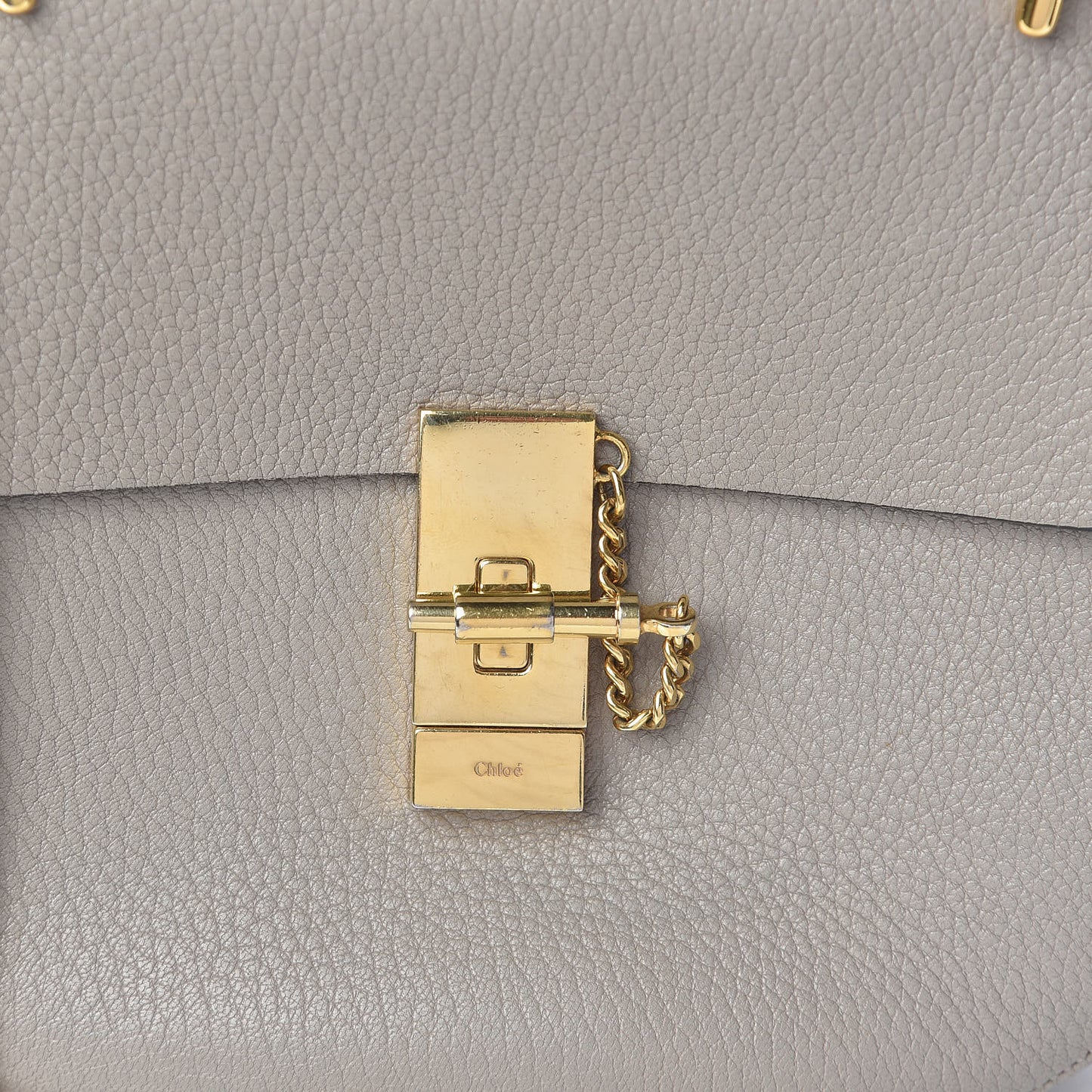 Grained Lambskin Drew Shoulder Bag Motty Grey