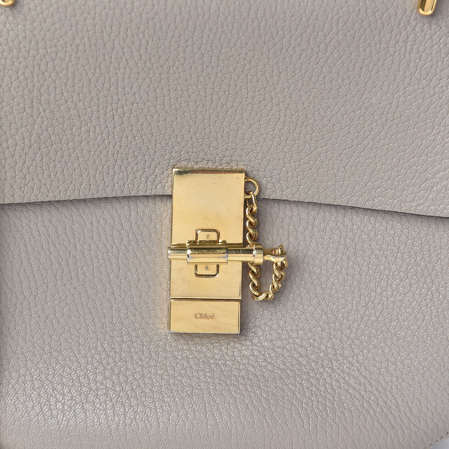 Chloe Grained Lambskin Drew Shoulder Bag Motty Grey 8 of 10