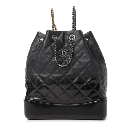 Chanel Aged Calfskin Quilted Gabrielle Backpack Black 1 of 10