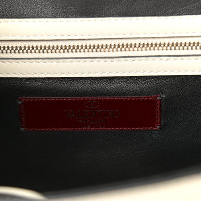 Valentino Garavani Vitello Medium Tri-Color Glam Lock Rockstud Flap Blue White Burgundy 6 of 9