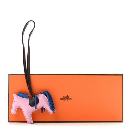 Hermes Milo Lambskin Grigri Rodeo Horse Bag Charm PM Mauve Sylvestre Bleu France Rouge Sellier 4 of 4