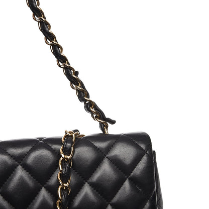 Chanel Lambskin Quilted Jumbo Single Flap Black 9 of 15