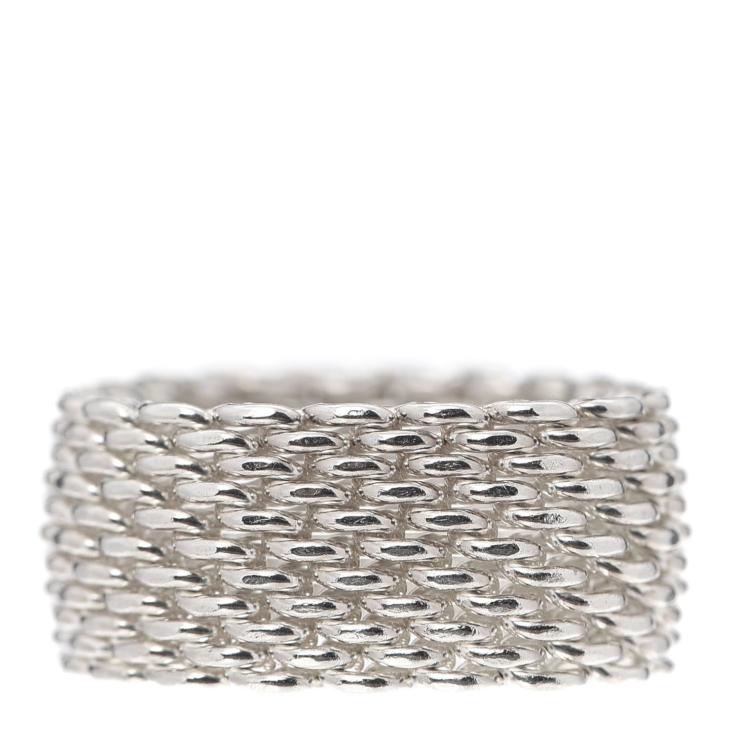 Sterling Silver Mesh Somerset Ring 56 7.5