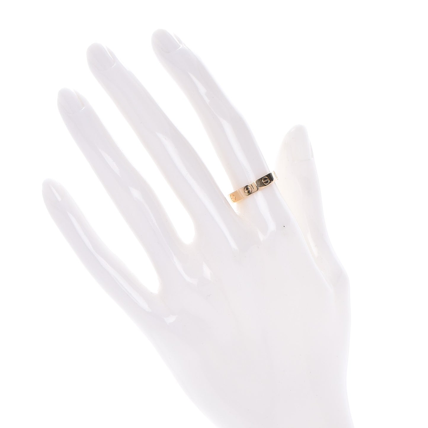 18K Yellow Gold 3.5mm LOVE Wedding Band Ring 52 6