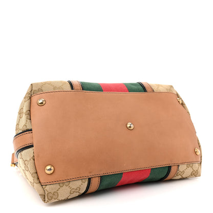 Gucci Monogram Web Rania Top Handle Bag Natural 4 of 21