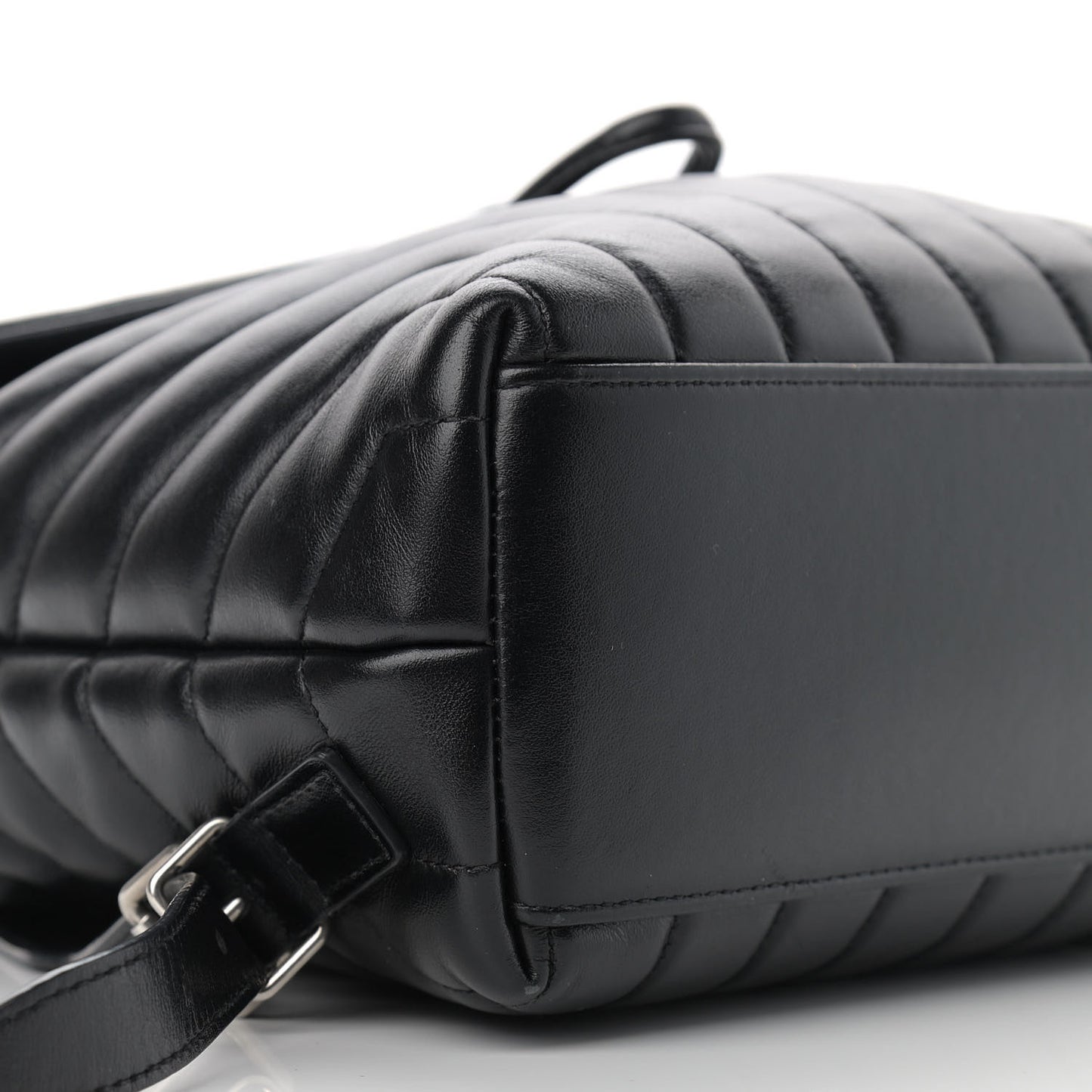 Calfskin Y Quilted Monogram Small Loulou Backpack Black