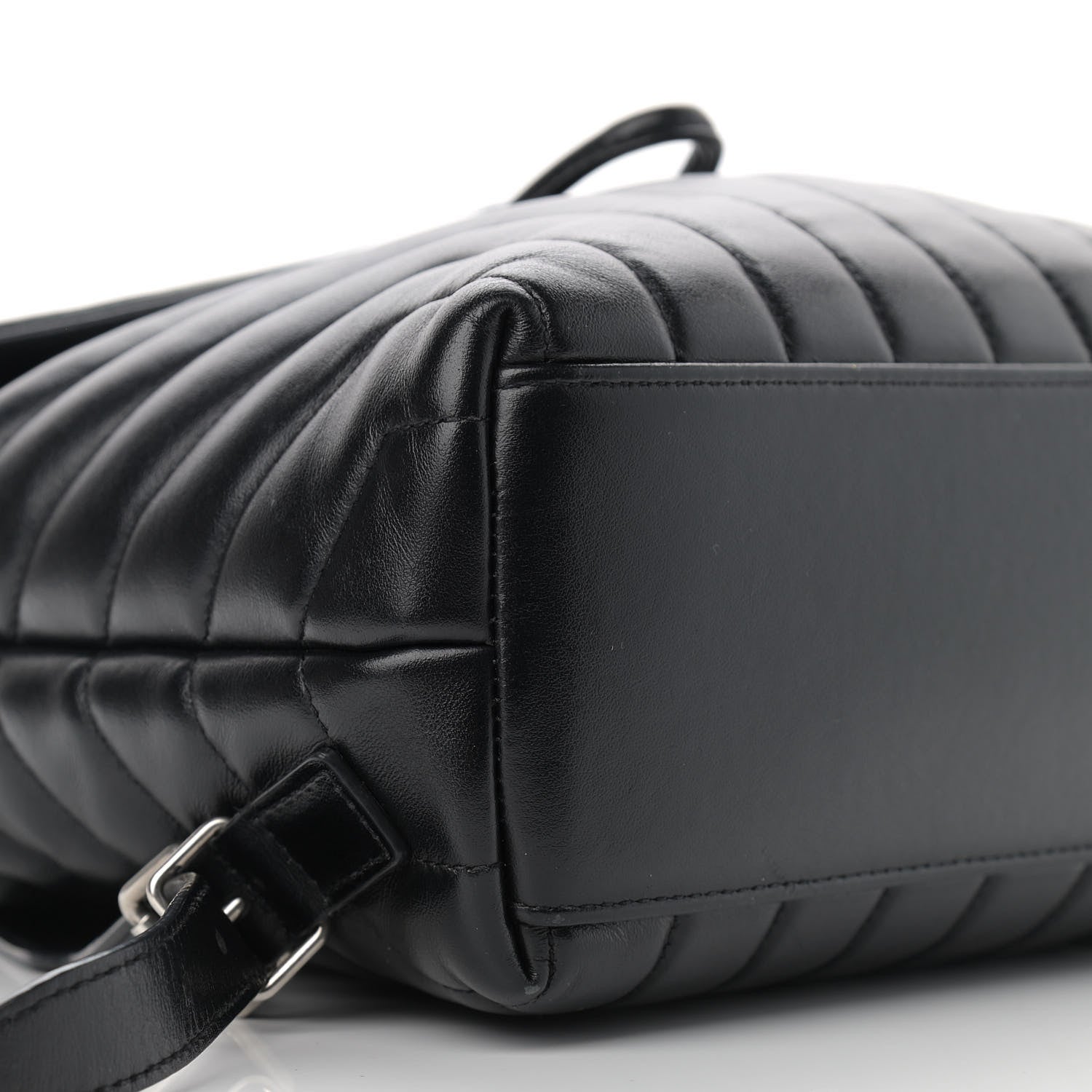 Saint Laurent Calfskin Y Quilted Monogram Small Loulou Backpack Black 10 of 12