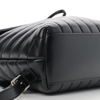 Saint Laurent Calfskin Y Quilted Monogram Small Loulou Backpack Black 10 of 12