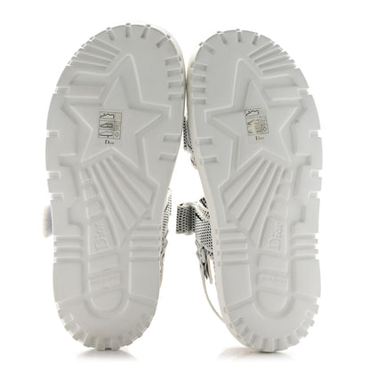 Christian Dior Technical Knit Jute Dioract 10mm Sandals 38 White Black 5 of 12