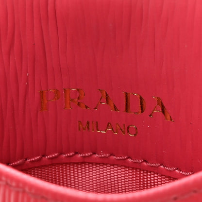 Prada Vitello Move Triangle Lanyard Card Case Peonia 6 of 7