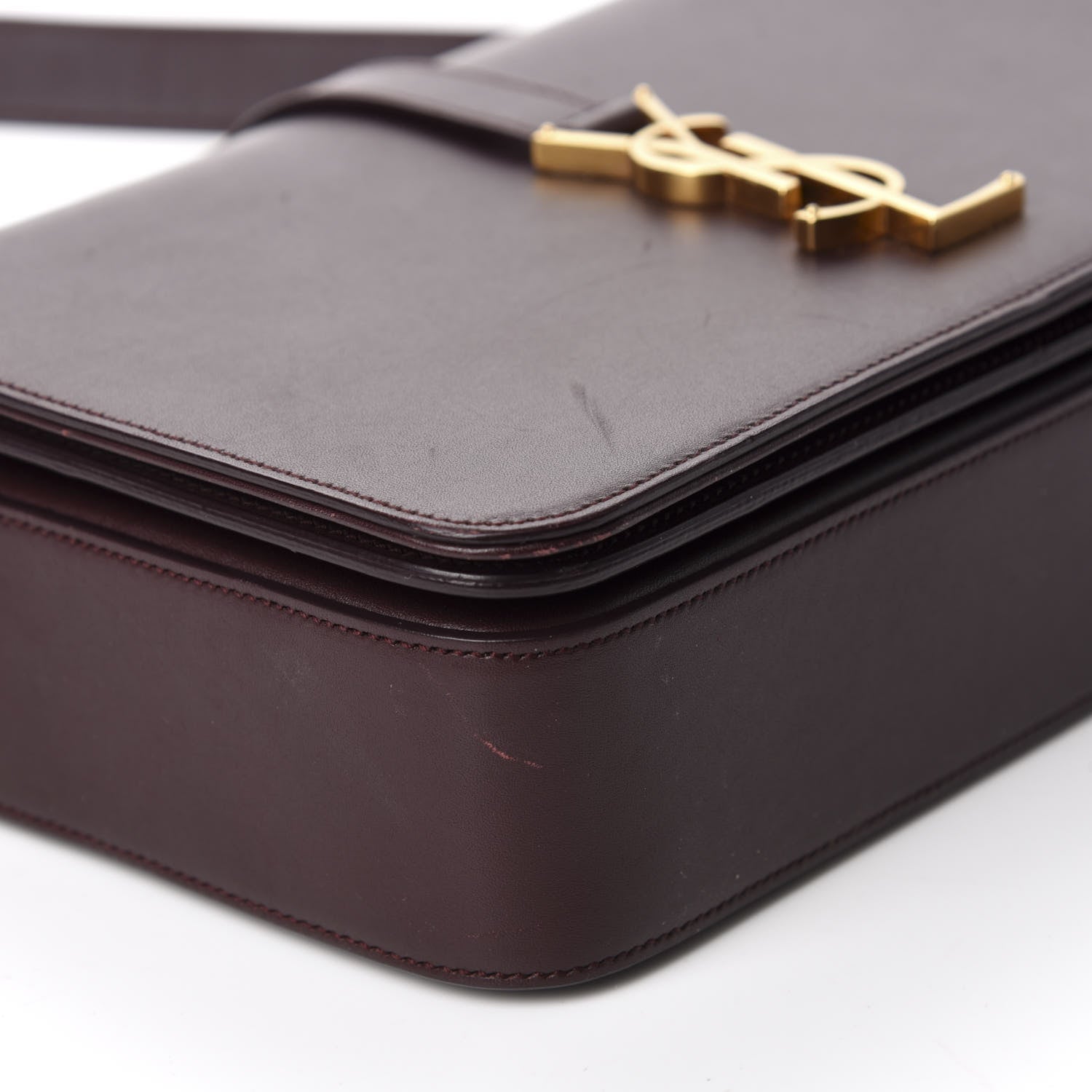 Saint Laurent Smooth Calfskin Medium Classic Monogram Universite Bag Amaranto 6 of 10