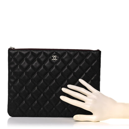 Chanel Caviar Quilted Medium Cosmetic Case Black 2 of 10