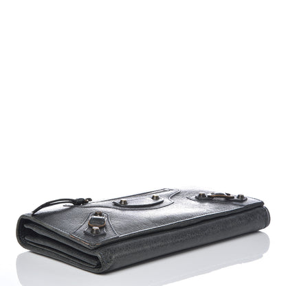 Balenciaga Agneau Classic Hardware Money Wallet Anthracite 4 of 15