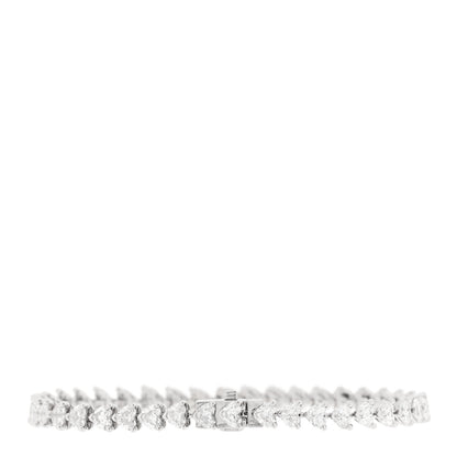 Graff 18K White Gold Diamond Heart Shaped Bracelet 2 of 5