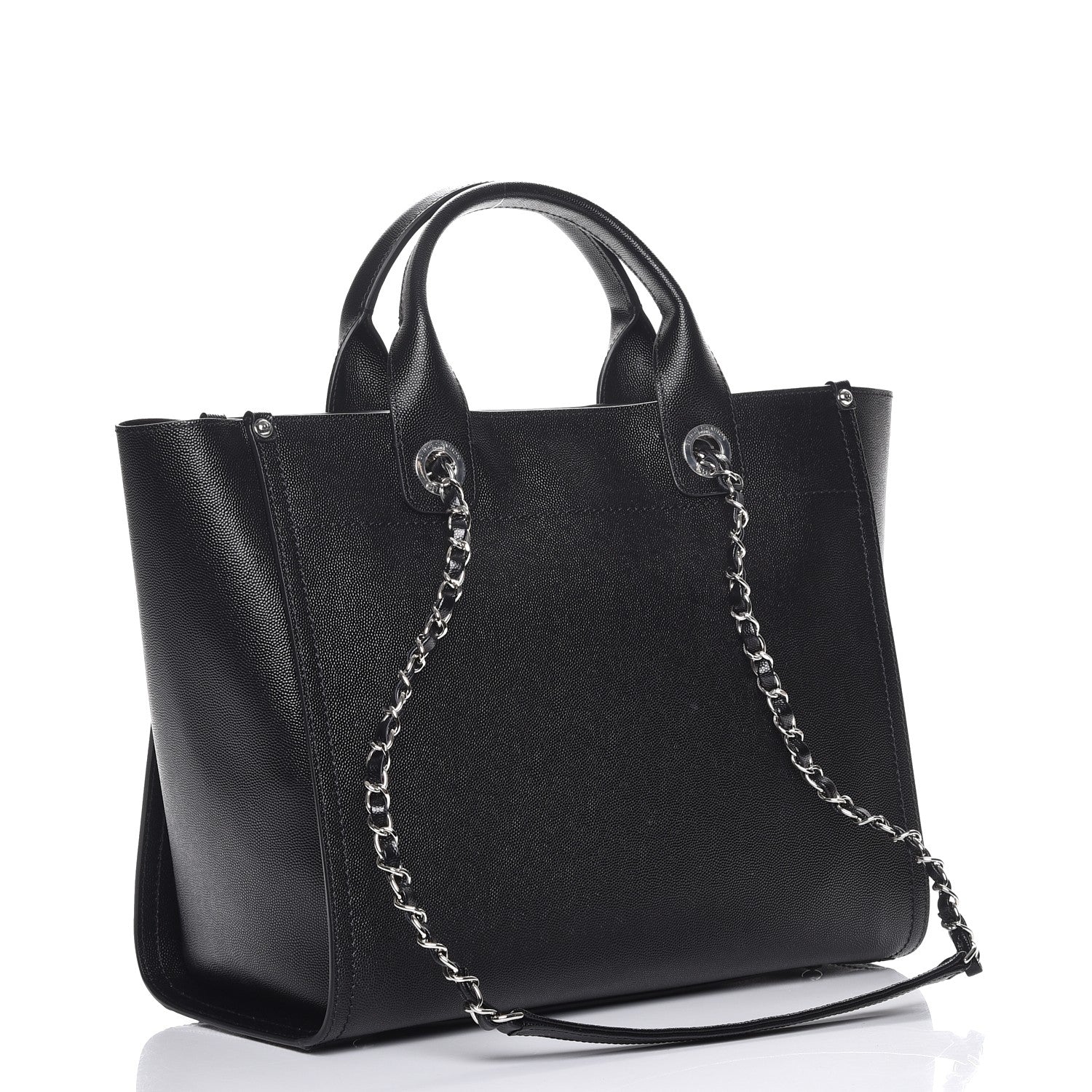 Chanel Caviar Small Studded Deauville Tote Black 4 of 9
