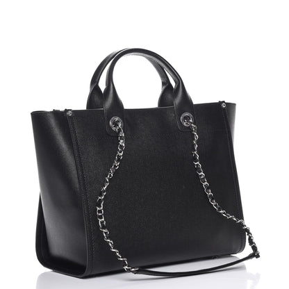 Chanel Caviar Small Studded Deauville Tote Black 4 of 9