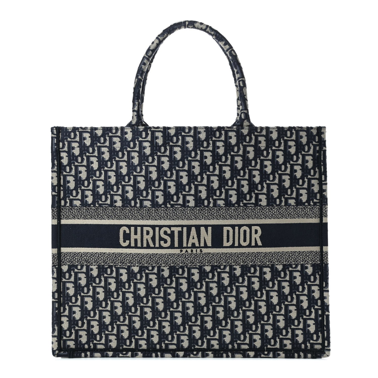 Christian Dior Oblique Book Tote Blue Multicolor 1 of 5
