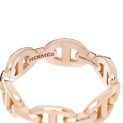Hermes 18K Rose Gold PM Chaine d'Ancre Enchainee Ring 50 5.25 4 of 7