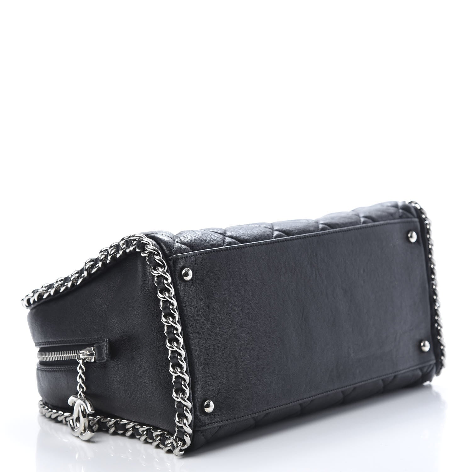 Chanel Calfskin Chain Around Bowler Black 4 of 16