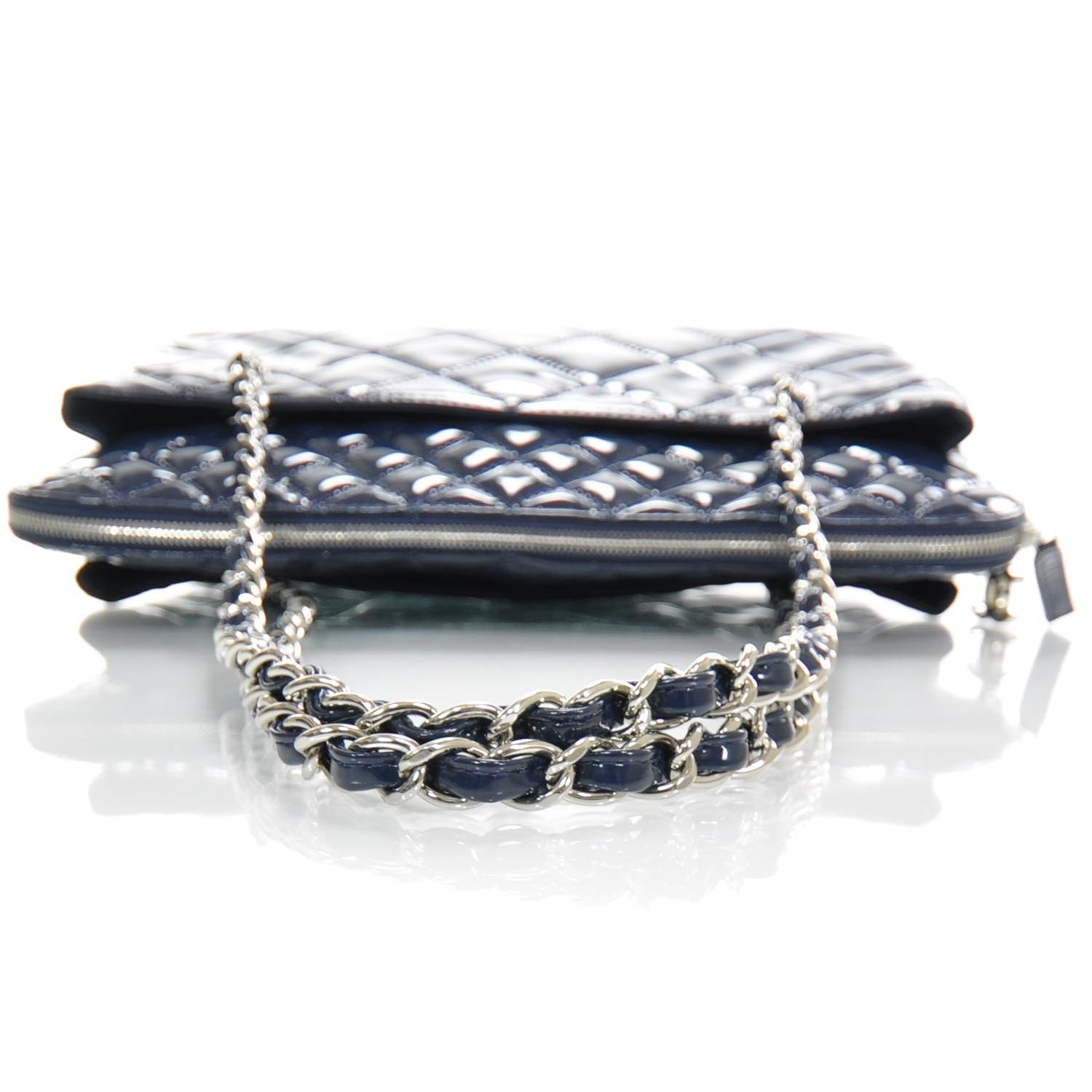 Chanel Vinyl Quilted In the Business Camera Case Blue 9 of 9