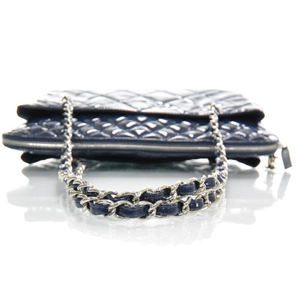 Chanel Vinyl Quilted In the Business Camera Case Blue 9 of 9