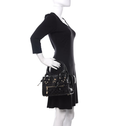 Burberry Patent Quilted Mini Manor Tote Black 2 of 9