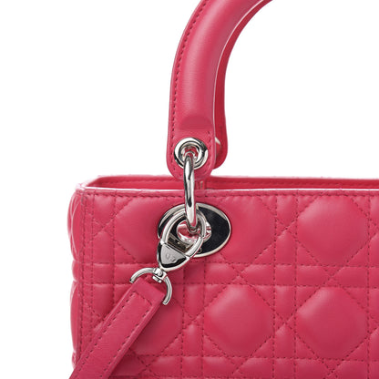 Christian Dior Lambskin Cannage Medium Lady Dior Fuchsia 16 of 18