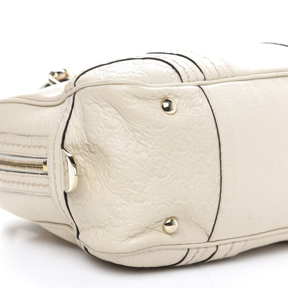 Gucci Calfskin Guccissima Signoria Extra Large Dome Bag Ivory 8 of 14