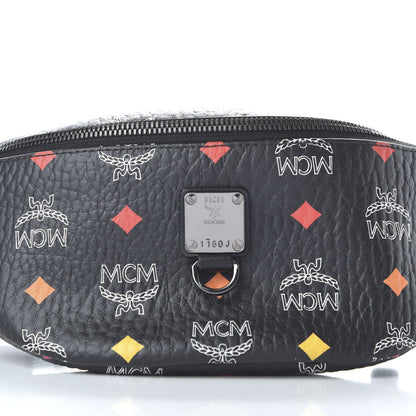 MCM Skyoptic Visetos Small Fursten Belt Bag Diamond Black 9 of 9