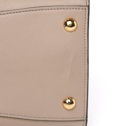 Prada Saffiano City Calfskin Bibliothèque Top Handle Cammeo Granato 15 of 22