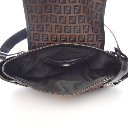 Fendi Zucchino Vitello Medium Compilation Hobo Dark Brown 5 of 13