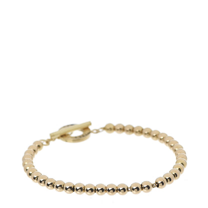 Tiffany 18K Yellow Gold 4mm Beads Toggle Bracelet 3 of 5