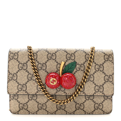 Gucci GG Supreme Monogram Mini Cherry Chain Bag 1 of 9