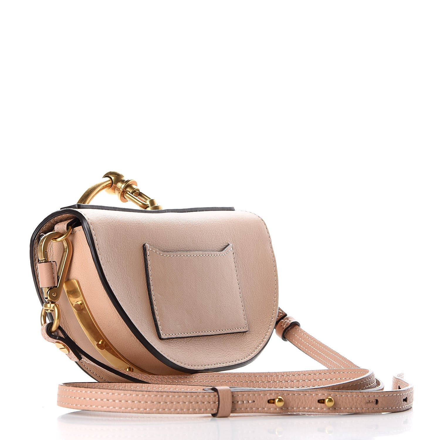 Chloe Calfskin Small Nile Bracelet Minaudiere Bag Biscotti Beige 2 of 9