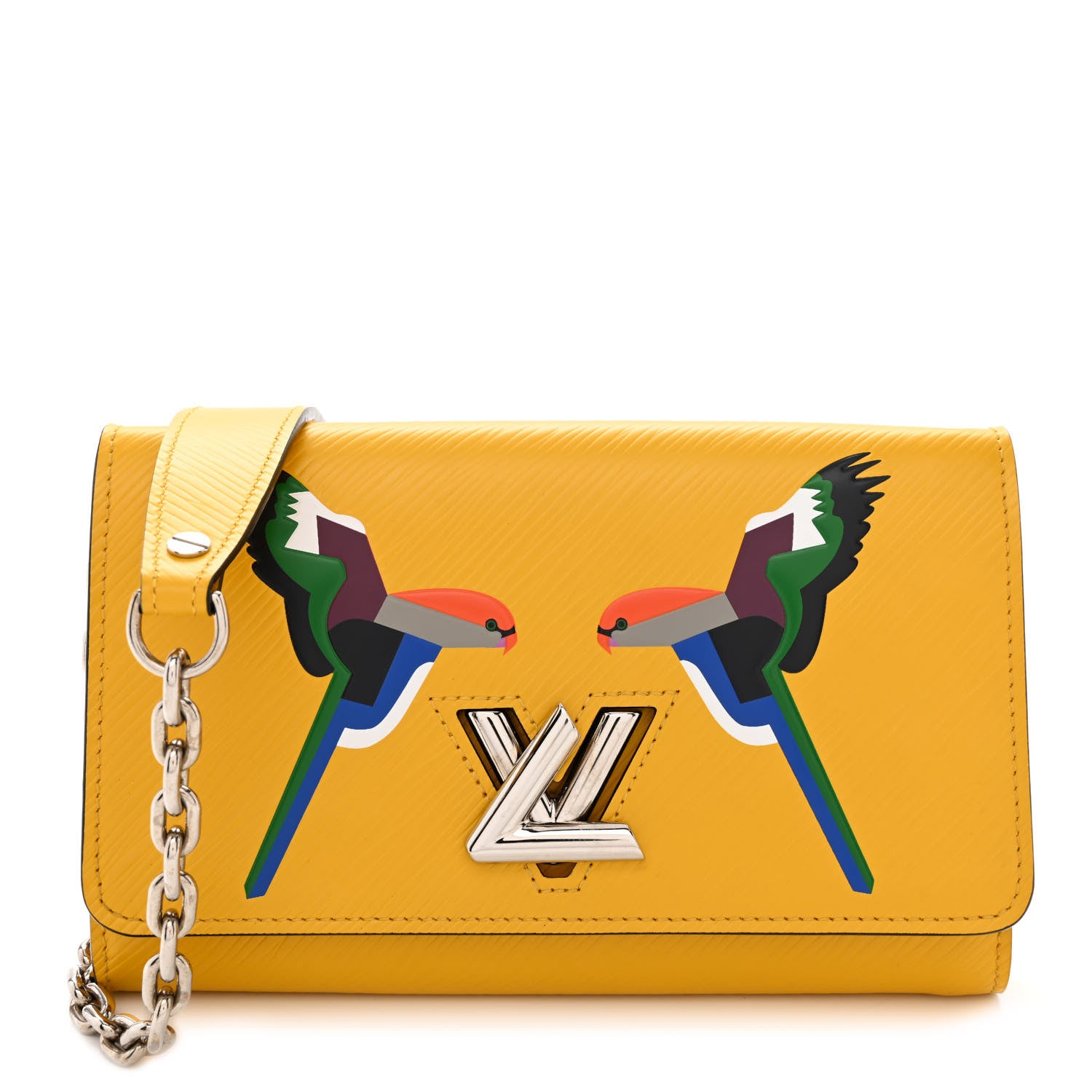 Louis Vuitton Epi Early Bird Twist Chain Wallet Jonquille 1 of 9