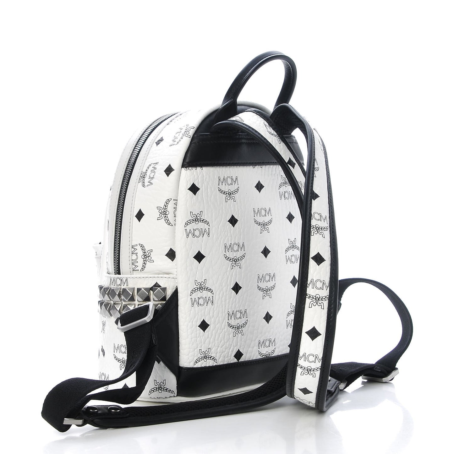 Visetos Side Stud Mini Stark Backpack White