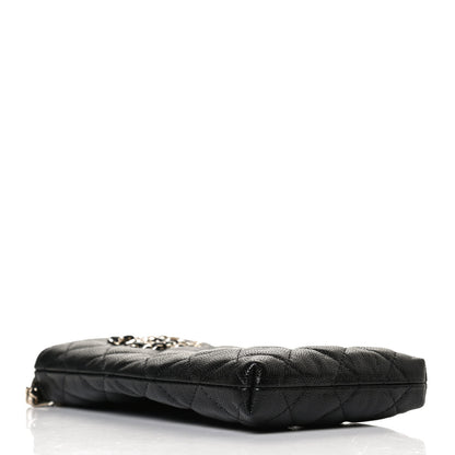 Chanel Caviar Quilted French New Wave Phone Holder With Chain Black 4 of 13