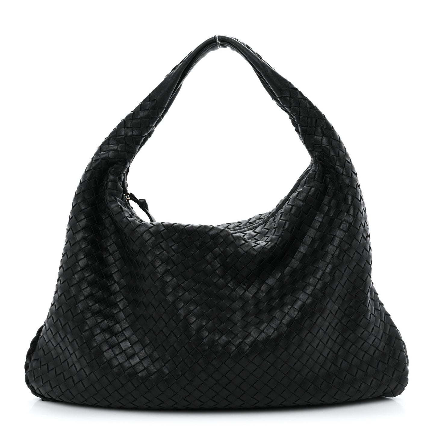 Nappa Intrecciato Large Veneta Hobo Black