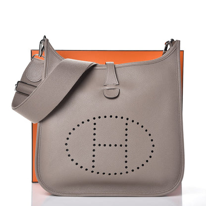 Hermes Taurillon Clemence Evelyne III PM Gris Asphalte 8 of 8
