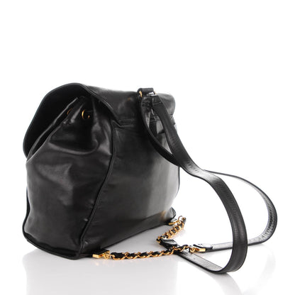 Chanel Lambskin CC Backpack Black 3 of 7