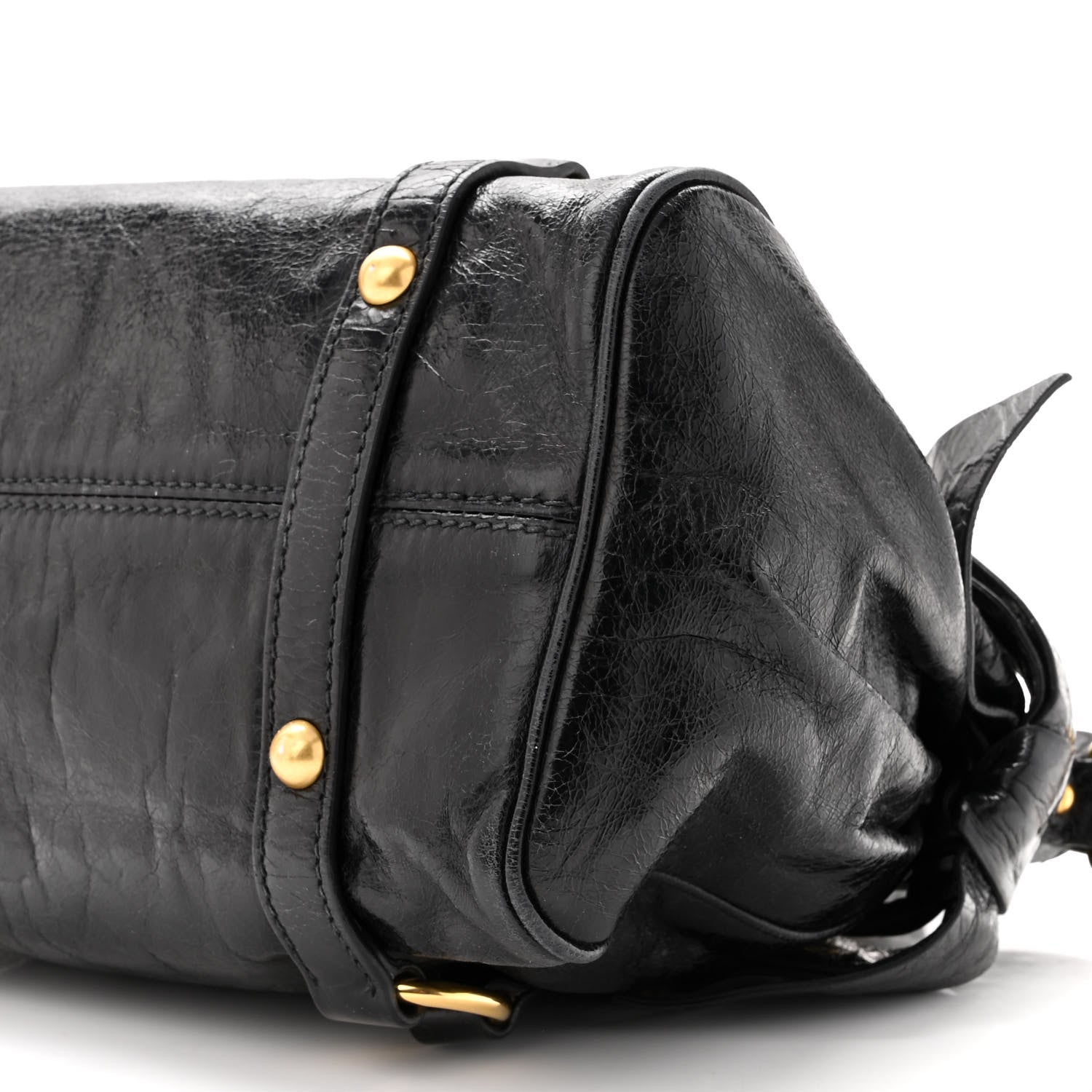 Miu Miu Vitello Lux Bow Tote Black 9 of 10