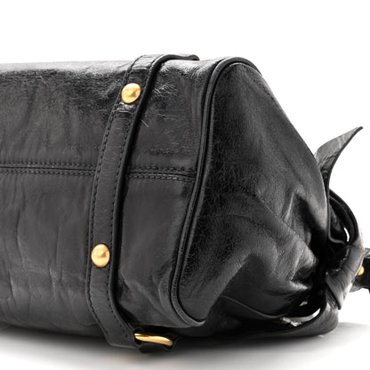 Miu Miu Vitello Lux Bow Tote Black 9 of 10