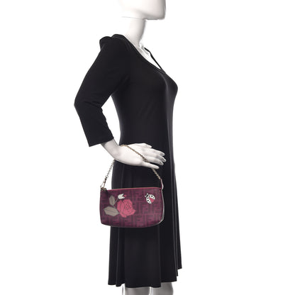 Fendi Zucca Spalmati Rose Ladybug Pochette Ciclamino 2 of 10