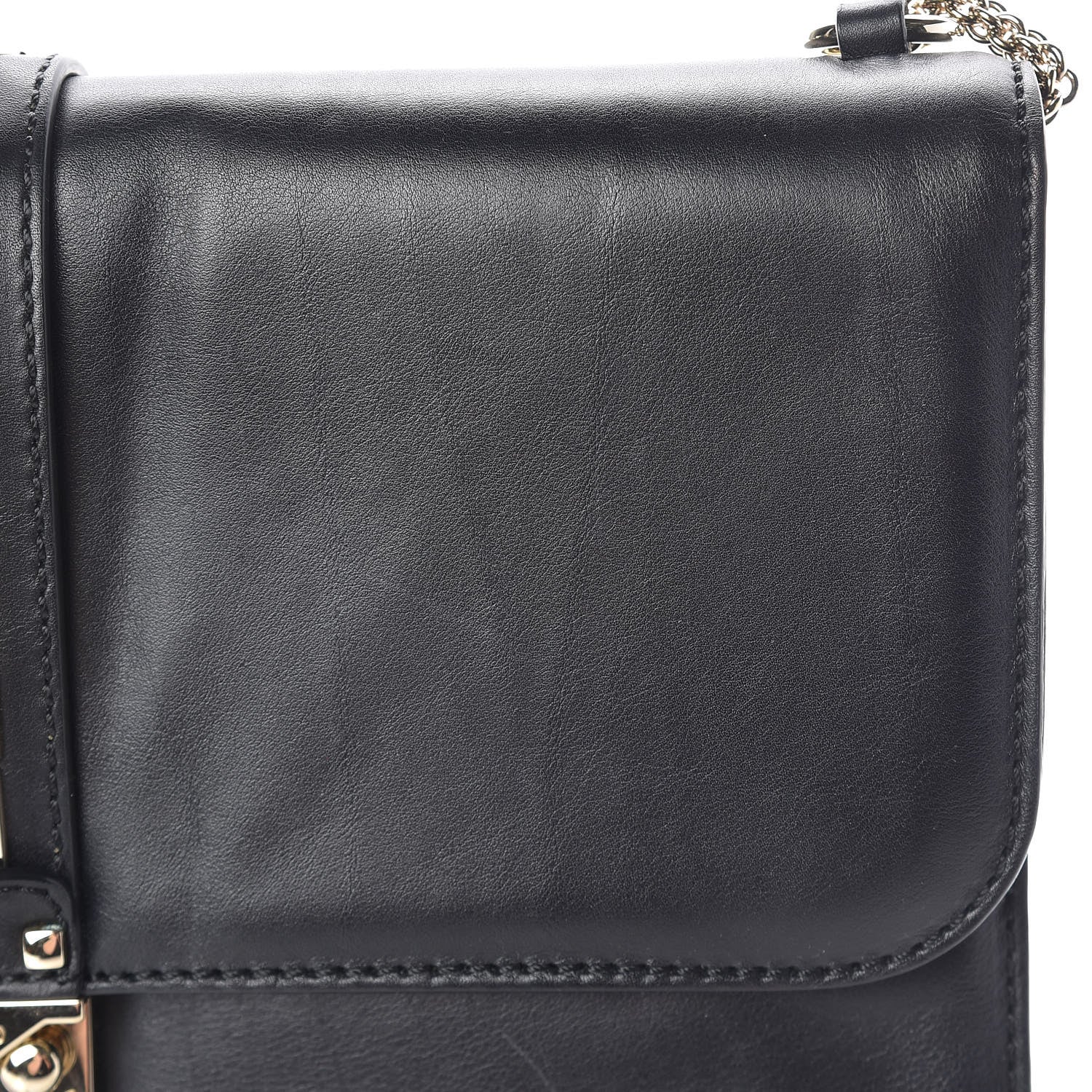 Valentino Garavani Vitello Extra Large Glam Lock Rockstud Flap Black 14 of 24