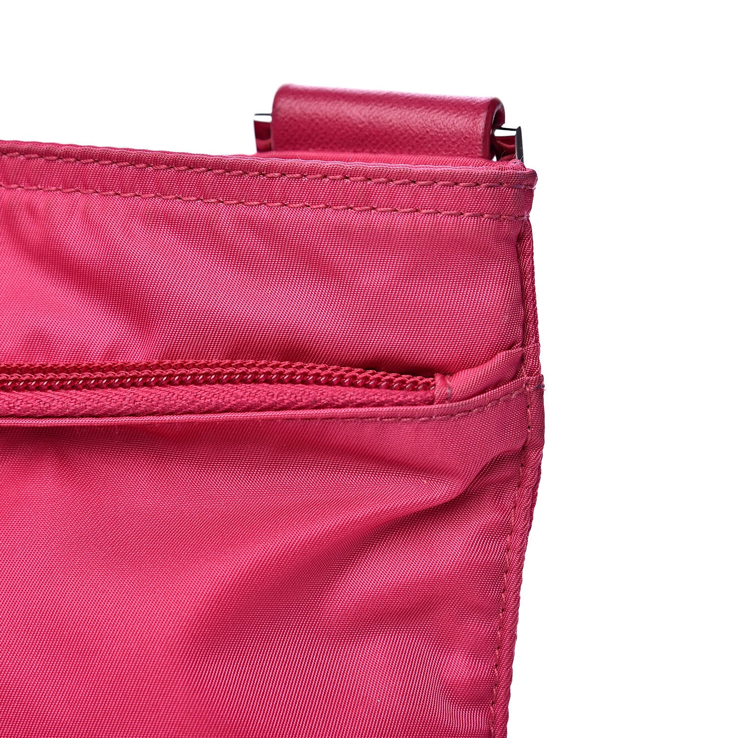 Prada Nylon Vela Flat Messenger Bag Fuxia 9 of 12